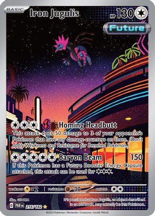 Iron Jugulis 216/182  - Holofoil SV04 Paradox Rift - Illustration Rare