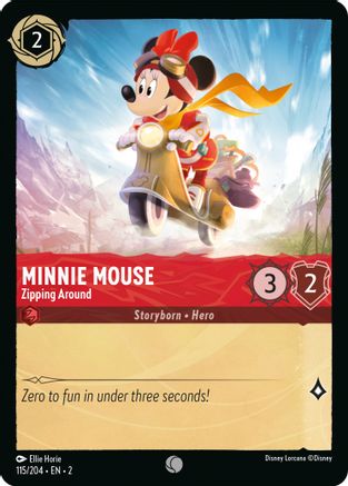 Minnie Mouse (Zipping Around) - 115/204 - Common (Foil)