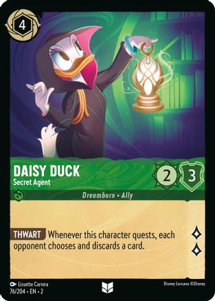 Daisy Duck (Secret Agent) - 76/204 - Uncommon (Foil)