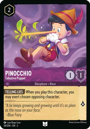 Pinocchio (Talkative Puppet) - 58/204 - Uncommon (Foil)