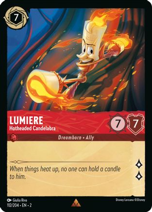 Lumiere (Hotheaded Candelabra) - 112/204 - Rare (Foil)