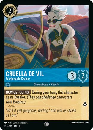 Cruella De Vil (Fashionable Cruiser) - 144/204 - Common (Foil)