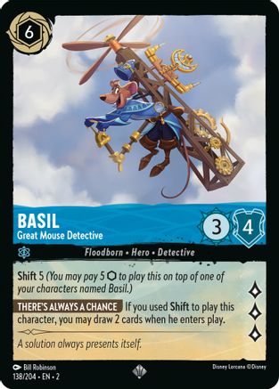 Basil (Great Mouse Detective) - 138/204 - Super Rare (Foil)
