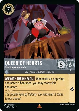 Queen of Hearts (Capricious Monarch) - 192/204 - Rare (Foil)