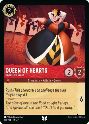 Queen of Hearts (Impulsive Ruler) - 119/204 - Uncommon (Foil)