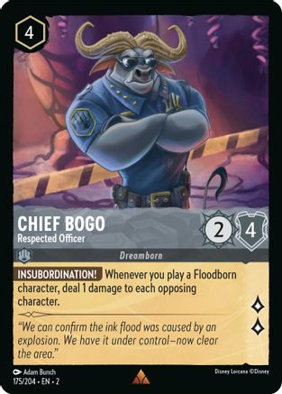Chief Bogo (Respected Officer) - 175/204 - Rare (Foil)