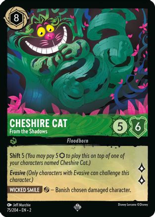Cheshire Cat (From the Shadows) - 75/204 - Super Rare (Foil)