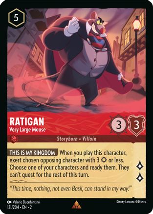 Ratigan (Very Large Mouse) - 121/204 - Rare (Foil)