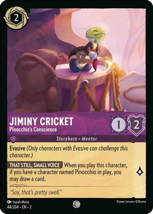Jiminy Cricket (Pinocchio's Conscience) - 44/204 - Common (Foil)