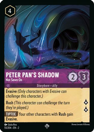Peter Pan's Shadow (Not Sewn On) - 55/204 - Super Rare (Foil)