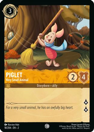 Piglet (Very Small Animal) - 18/204 - Common (Foil)
