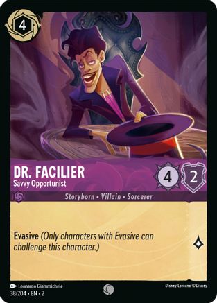 Dr. Facilier (Savvy Opportunist) - 38/204 - Common (Foil)