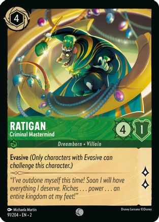 Ratigan (Criminal Mastermind) - 91/204 - Common (Foil)