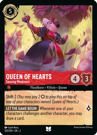Queen of Hearts (Sensing Weakness) - 120/204 - Uncommon (Foil)