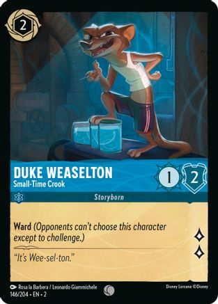 Duke Weaselton (Small-Time Crook) - 146/204 - Common (Foil)