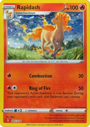 Rapidash 005 - Holofoil - Classic Collection