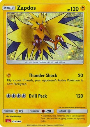 Zapdos 012 - Holofoil - Classic Collection