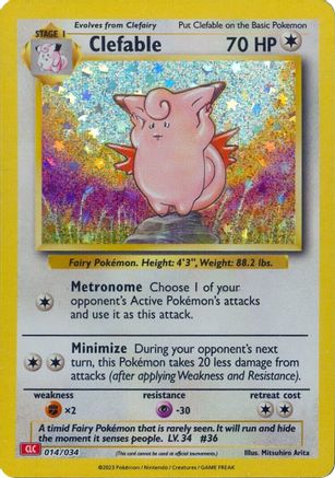 Clefable 014 - Holofoil - Classic Collection