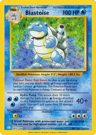 Blastoise 003 - Holofoil - Classic Collection