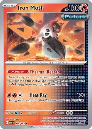 Iron Moth (Cosmos Holo) 028/182  - Holofoil Miscellaneous Cards & Products - Rare