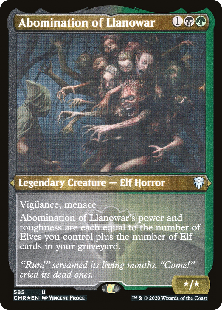 Abomination of Llanowar (Foil Etched) (CMR-585)  Foil