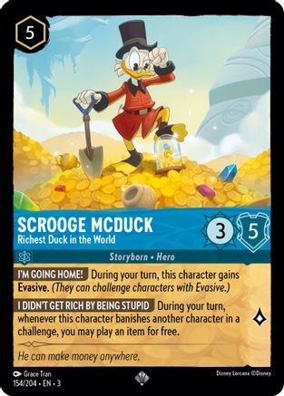 Scrooge McDuck (Richest Duck in the World) - 154/204 - Super Rare (Foil)