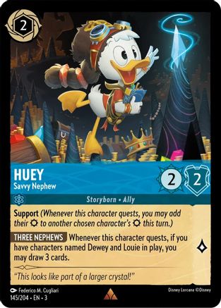Huey (Savvy Nephew) - 145/204 - Rare (Foil)
