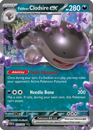 Paldean Clodsire ex 059/091  - Holofoil - Double Rare