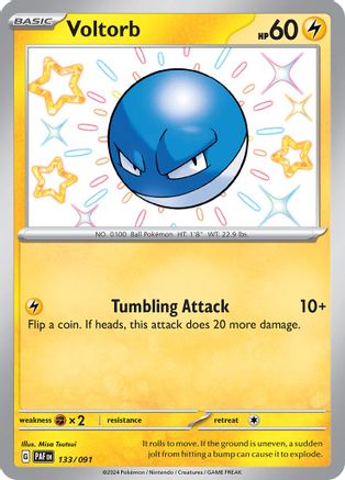 Voltorb 133/091  - Holofoil SV Paldean Fates - Shiny Rare