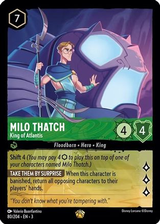 Milo Thatch (King of Atlantis) - 80/204 - Legendary (Foil)