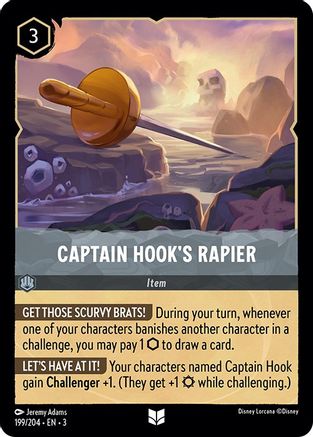 Captain Hook's Rapier - 199/204 - Uncommon (Foil)