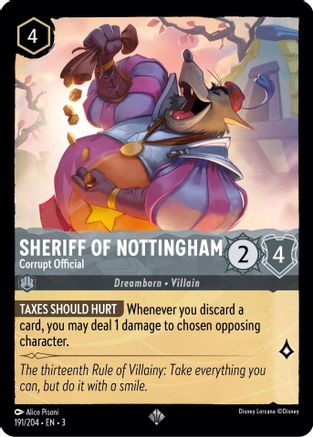 Sheriff of Nottingham (Corrupt Official) - 191/204 - Super Rare