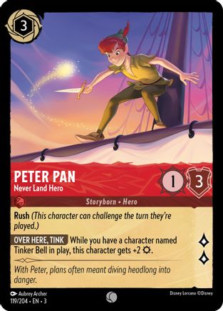Peter Pan (Never Land Hero) - 119/204 - Common (Foil)