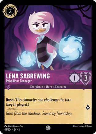 Lena Sabrewing (Rebellious Teenager) - 43/204 - Common (Foil)