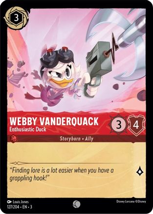 Webby Vanderquack (Enthusiastic Duck) - 127/204 - Common (Foil)