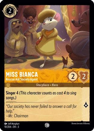 Miss Bianca (Rescue Aid Society Agent) - 10/204 - Common (Foil)