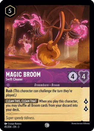 Magic Broom (Swift Cleaner) - 45/204 - Common (Foil)