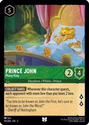 Prince John (Phony King) - 83/204 - Uncommon (Foil)