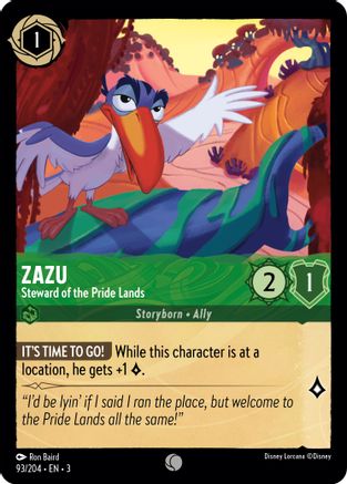 Zazu (Steward of the Pride Lands) - 93/204 - Common (Foil)