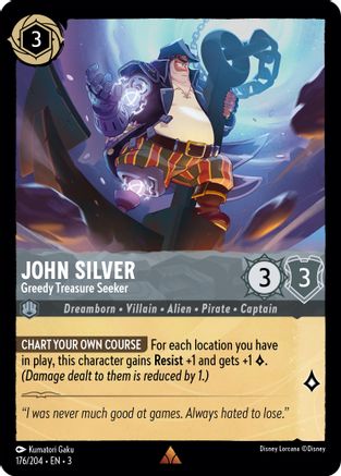 John Silver (Greedy Treasure Seeker) - 176/204 - Rare (Foil)