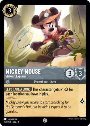 Mickey Mouse (Stalwart Explorer) - 181/204 - Common (Foil)
