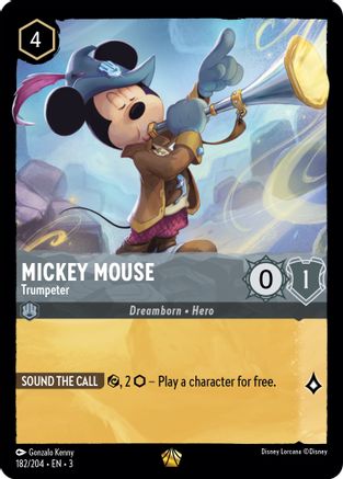 Mickey Mouse (Trumpeter) - 182/204 - Legendary (Foil)