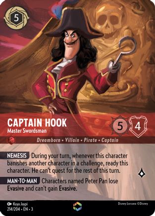 Captain Hook (Master Swordsman) - 214/204 - Enchanted