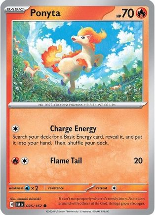 Ponyta 026  - Reverse Holofoil SV05 Temporal Forces - Common