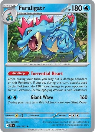 Feraligatr 041  - Reverse Holofoil SV05 Temporal Forces - Rare