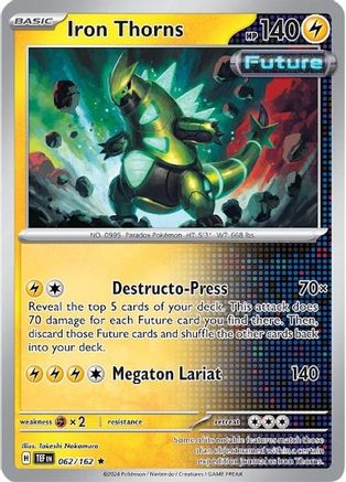 Iron Thorns 062  - Reverse Holofoil SV05 Temporal Forces - Rare