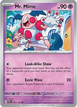 Mr. Mime 063  - Reverse Holofoil SV05 Temporal Forces - Common
