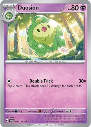 Duosion 071  - Reverse Holofoil SV05 Temporal Forces - Common