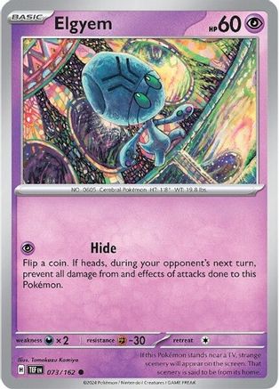 Elgyem 073  - Reverse Holofoil SV05 Temporal Forces - Common
