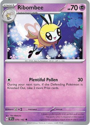 Ribombee 076  - Reverse Holofoil SV05 Temporal Forces - Uncommon